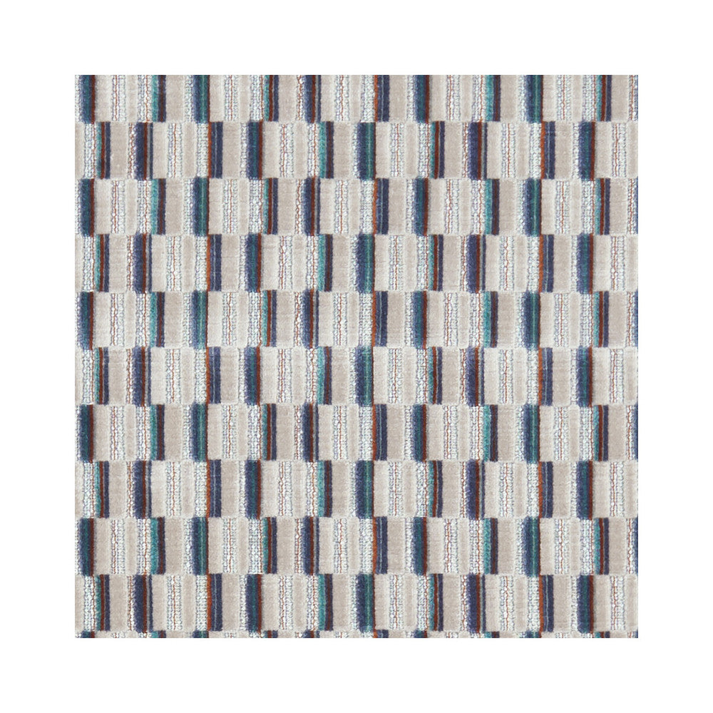 Cubis Kingfisher by Clarke And Clarke Fabric CLARKE & CLARKE KALEIDOSCOPE POLYESTER - 56%;VISCOSE - 36%;COTTON - 8% India HEAVY Horizontal: 2.24 and Vertical: 2.28 54 - Fabric Carolina -
