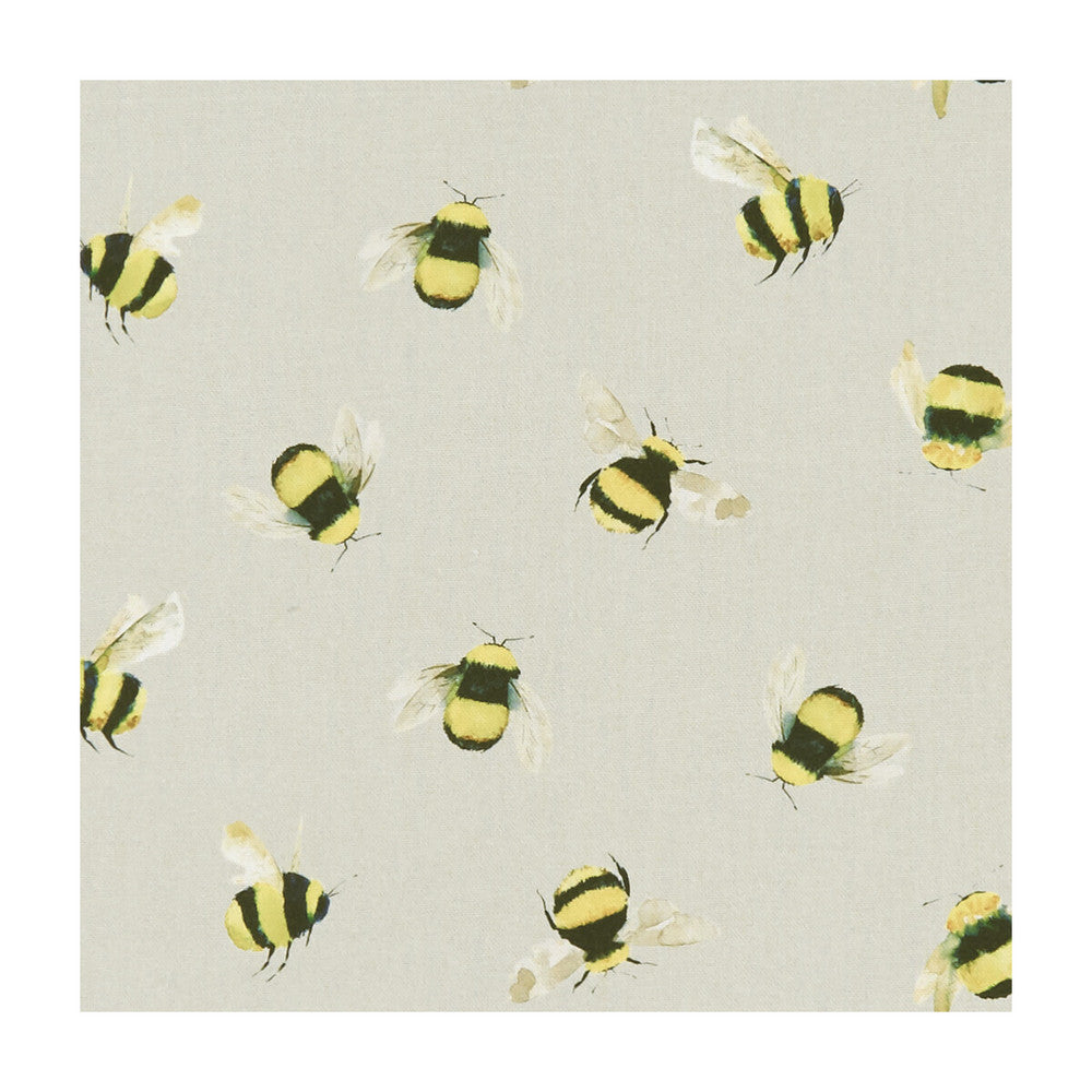 Bees Taupe by Clarke And Clarke Fabric CLARKE & CLARKE VILLAGE LIFE COTTON - 100% Spain MEDIUM Horizontal: 13.58 and Vertical: 12.4 55 - Fabric Carolina -