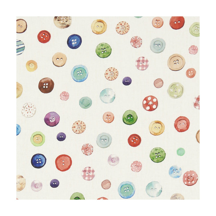Button Box Cream by Clarke And Clarke Fabric CLARKE & CLARKE VILLAGE LIFE COTTON - 100% Spain MEDIUM Horizontal: 13.58 and Vertical: 13.7 55 - Fabric Carolina -