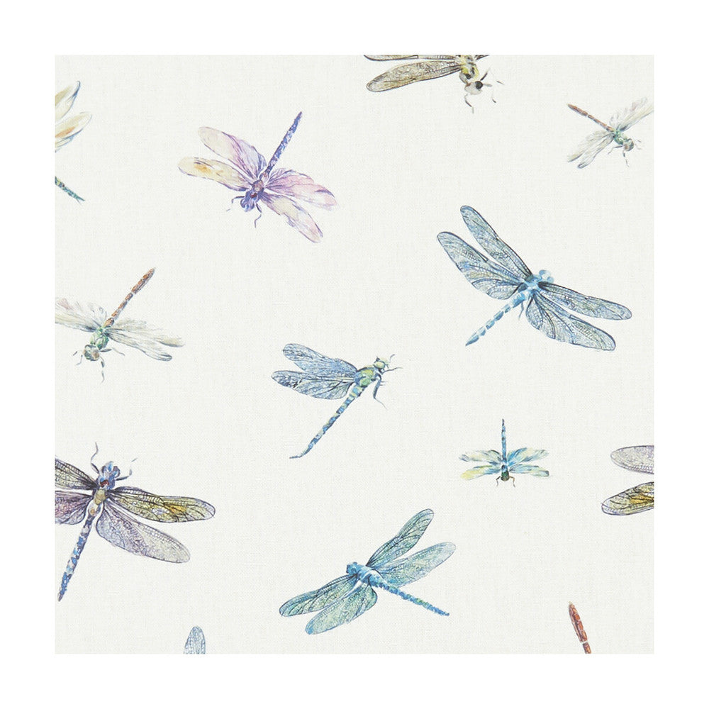 Dragonflies Cream by Clarke And Clarke Fabric CLARKE & CLARKE VILLAGE LIFE COTTON - 100% Spain MEDIUM Horizontal: 27.17 and Vertical: 24.8 55 - Fabric Carolina -