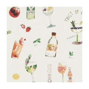Happy Hour Cream by Clarke And Clarke Fabric