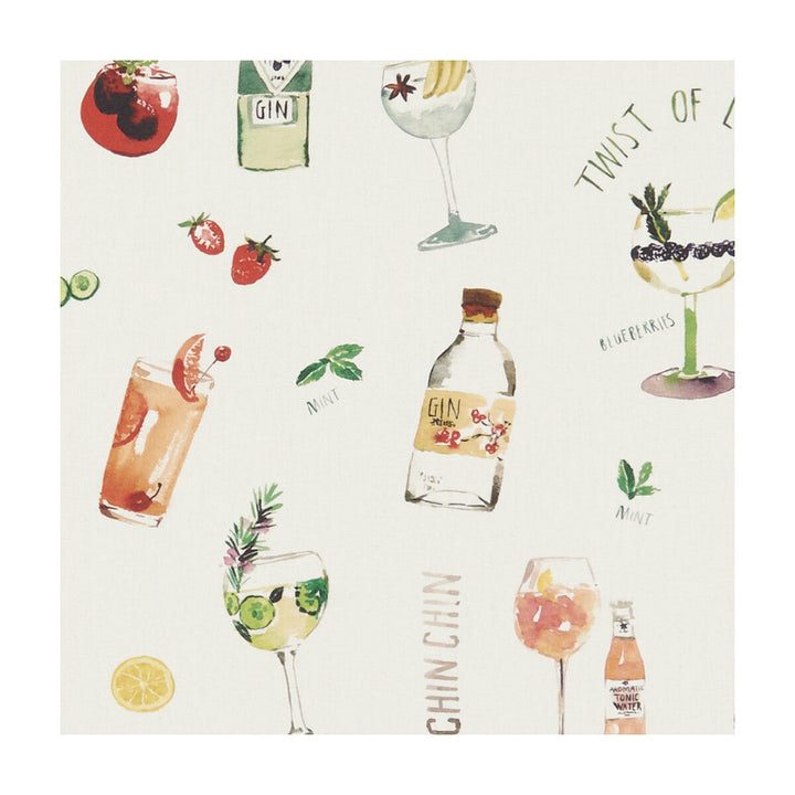 Happy Hour Cream by Clarke And Clarke Fabric CLARKE & CLARKE VILLAGE LIFE COTTON - 100% Spain MEDIUM Horizontal: 18.11 and Vertical: 19.41 55 - Fabric Carolina -