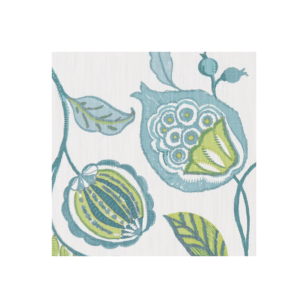 Kayo Apple/Denim by Clarke And Clarke Fabric CLARKE & CLARKE ORIENTAL GARDEN COTTON - 90%;LINEN - 10% United Kingdom MEDIUM Horizontal: 26.77 and Vertical: 25.2 54 - Fabric Carolina -
