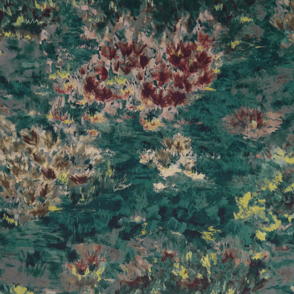 Fiore Kingfisher by Clarke And Clarke Fabric CLARKE & CLARKE EXOTICA POLYESTER - 100% India HEAVY Horizontal: 54.5 and Vertical: 27.375 54.75 - Fabric Carolina -