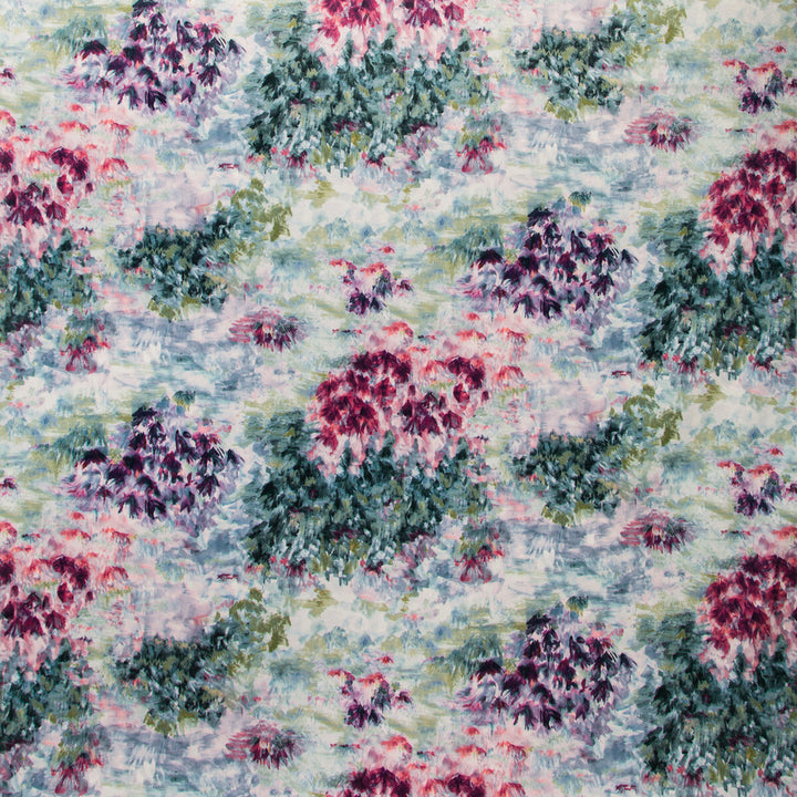 Fiore Slate/Amethyst by Clarke And Clarke Fabric CLARKE & CLARKE EXOTICA POLYESTER - 100% India HEAVY Horizontal: 54.5 and Vertical: 27.375 54.75 - Fabric Carolina -