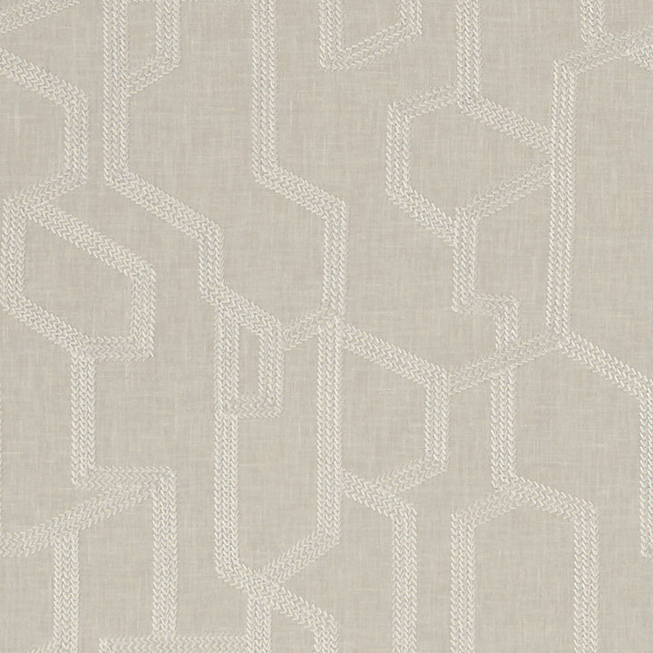Labyrinth Linen by Clarke And Clarke Designer Fabric CLARKE & CLARKE EXOTICA POLYESTER - 52%;COTTON - 48% India Horizontal: 12.875 and Vertical: 12.5 54 - Swanky Fabrics -