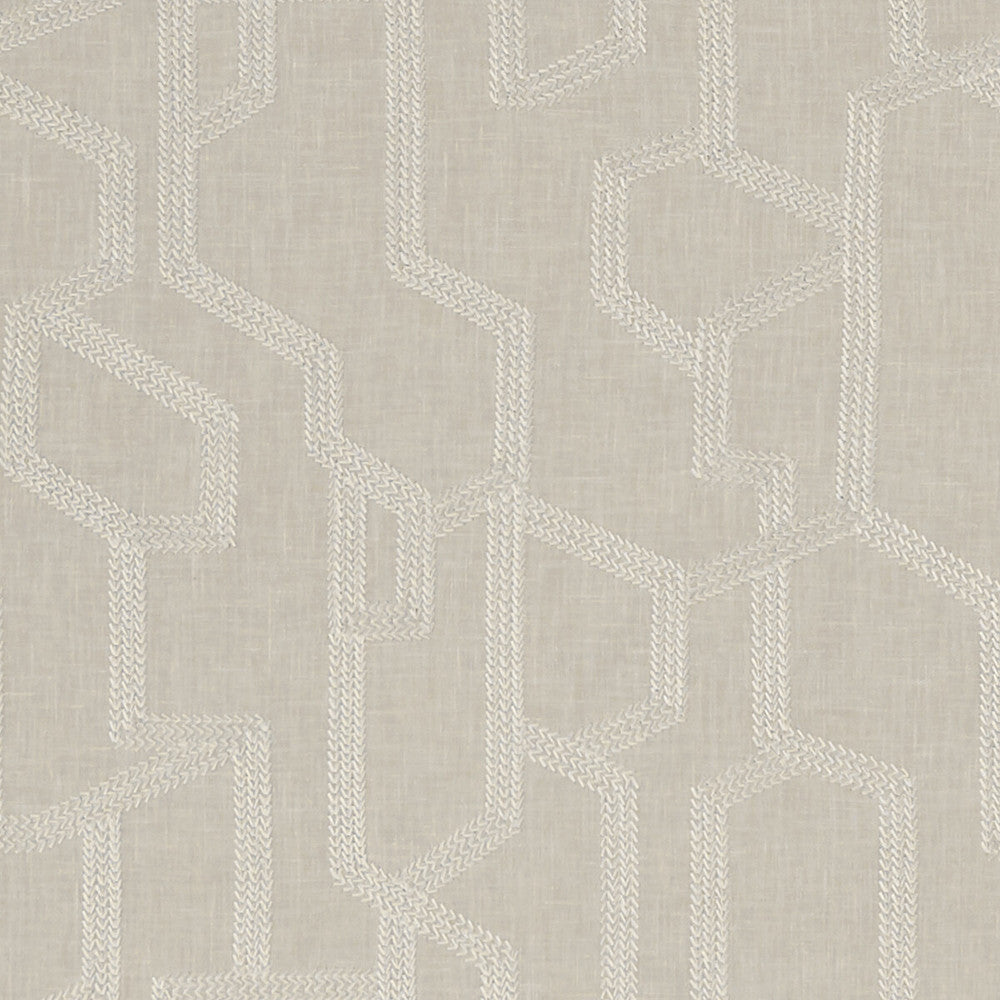 Labyrinth Linen by Clarke And Clarke Designer Fabric CLARKE & CLARKE EXOTICA POLYESTER - 52%;COTTON - 48% India Horizontal: 12.875 and Vertical: 12.5 54 - Swanky Fabrics -