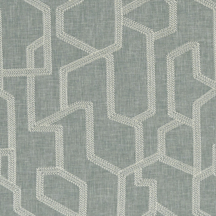 Labyrinth Mineral by Clarke And Clarke Fabric CLARKE & CLARKE EXOTICA POLYESTER - 52%;COTTON - 48% India - Horizontal: 12.875 and Vertical: 12.5 54 - Fabric Carolina -