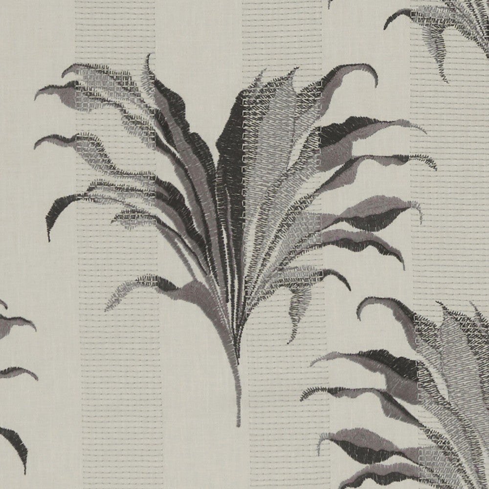 Palma Charcoal by Clarke And Clarke Fabric CLARKE & CLARKE EXOTICA POLYESTER - 52%;COTTON - 48% India Horizontal: 17 and Vertical: 12.875 54 - Fabric Carolina -