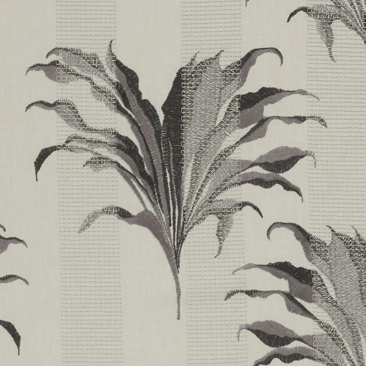 Palma Charcoal by Clarke And Clarke Fabric CLARKE & CLARKE EXOTICA POLYESTER - 52%;COTTON - 48% India Horizontal: 17 and Vertical: 12.875 54 - Fabric Carolina -