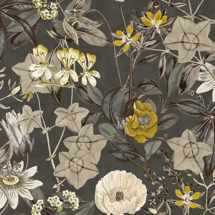Passiflora Charcoal by Clarke And Clarke Fabric Clarke And Clarke Fabric Passiflora CharcoalFabric CLARKE & CLARKE EXOTICA POLYESTER - 100% India </p><p>Repeat: H: 54, V: 27 54.75 - Fabric Carolina -