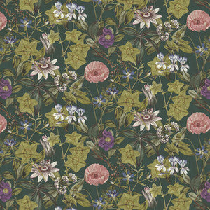 Passiflora Emerald Velvet by Clarke And Clarke Fabric