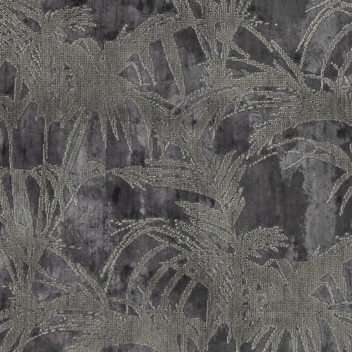 Tropicale Charcoal by Clarke And Clarke Designer Fabric CLARKE & CLARKE EXOTICA POLYESTER - 63%;VISCOSE - 21%;COTTON - 16% India HEAVY Horizontal: 13.625 and Vertical: 15.75 54 - Swanky Fabrics -