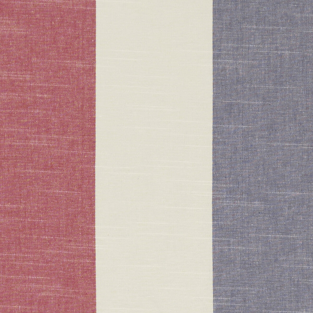 Buckton Denim/Red by Clarke And Clarke Designer Fabric CLARKE & CLARKE BEMPTON COTTON - 100% India Horizontal: 13.625 and Vertical: 0 55.125 - Swanky Fabrics -