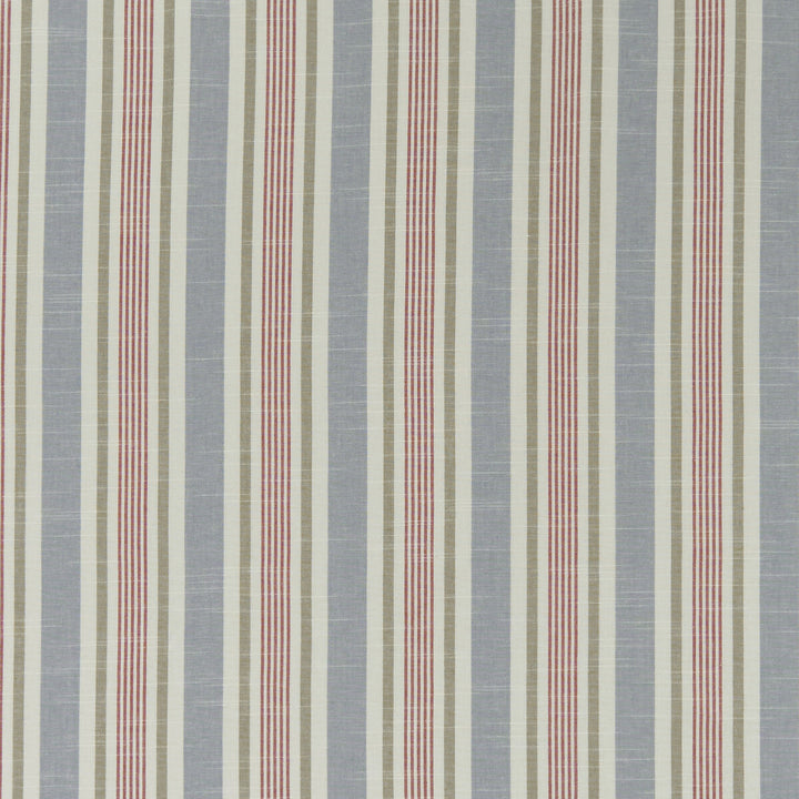 Mappleton Denim/Red by Clarke And Clarke Fabric CLARKE & CLARKE BEMPTON COTTON - 100% India - Horizontal: 4.5 and Vertical: 0 55.125 - Fabric Carolina -