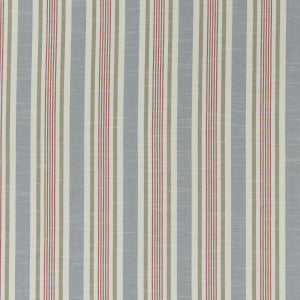 Mappleton Denim/Red by Clarke And Clarke Fabric