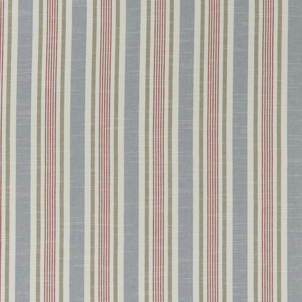 Mappleton Denim/Red by Clarke And Clarke Fabric CLARKE & CLARKE BEMPTON COTTON - 100% India - Horizontal: 4.5 and Vertical: 0 55.125 - Fabric Carolina -