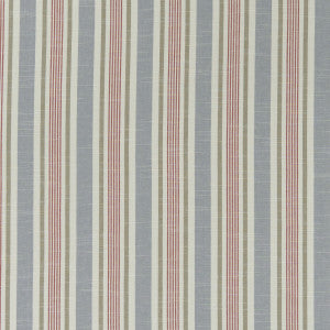 Mappleton Denim/Red by Clarke And Clarke Fabric