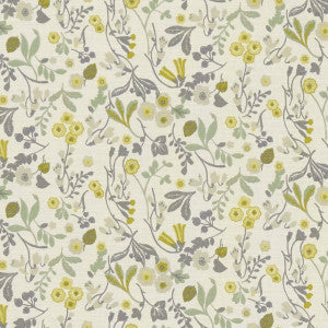 Ashbee Forest/Chartreuse by Clarke And Clarke Fabric