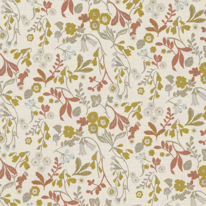 Ashbee Ochre by Clarke And Clarke Fabric CLARKE & CLARKE SHERWOOD COTTON - 100% Turkey MEDIUM Horizontal: - and Vertical: - 54 - Fabric Carolina -