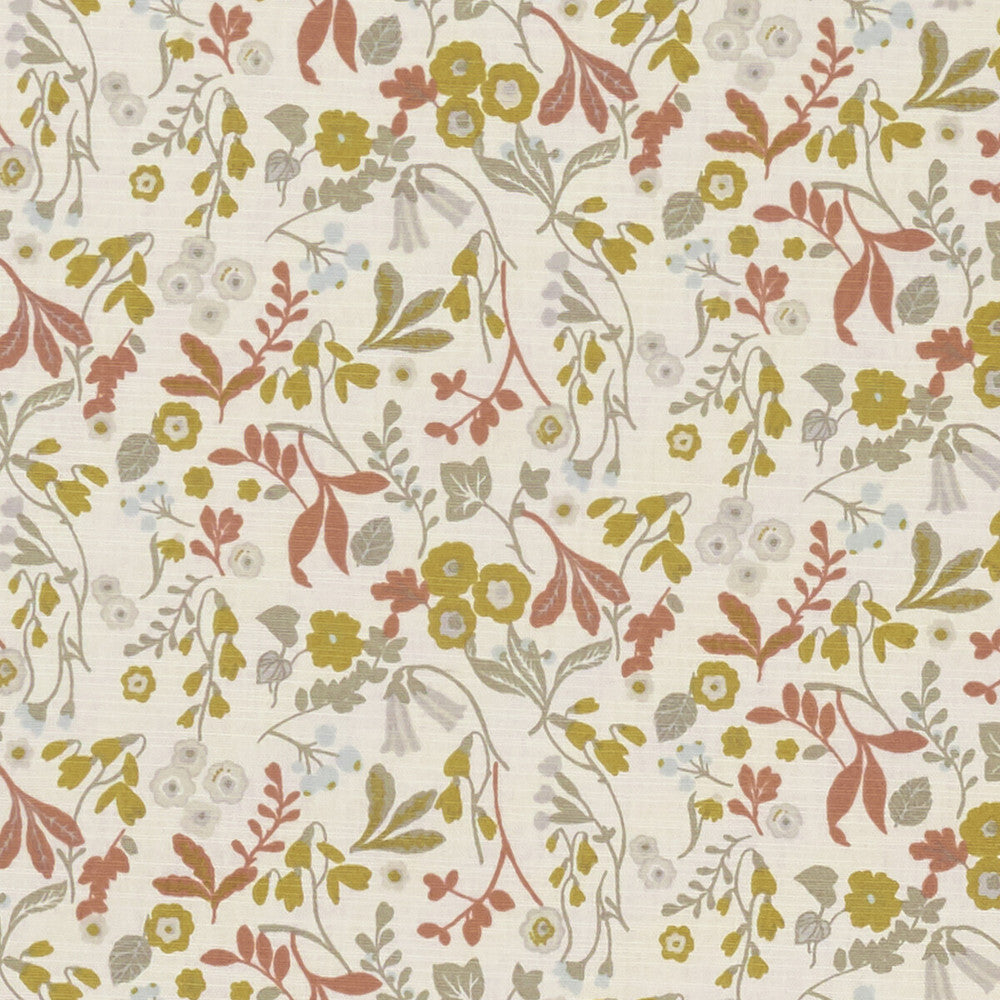 Ashbee Ochre by Clarke And Clarke Fabric CLARKE & CLARKE SHERWOOD COTTON - 100% Turkey MEDIUM Horizontal: and Vertical: 54 - Fabric Carolina -