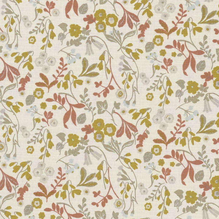 Ashbee Ochre by Clarke And Clarke Designer Fabric CLARKE & CLARKE SHERWOOD COTTON - 100% Turkey MEDIUM Horizontal: and Vertical: 54 - Swanky Fabrics -