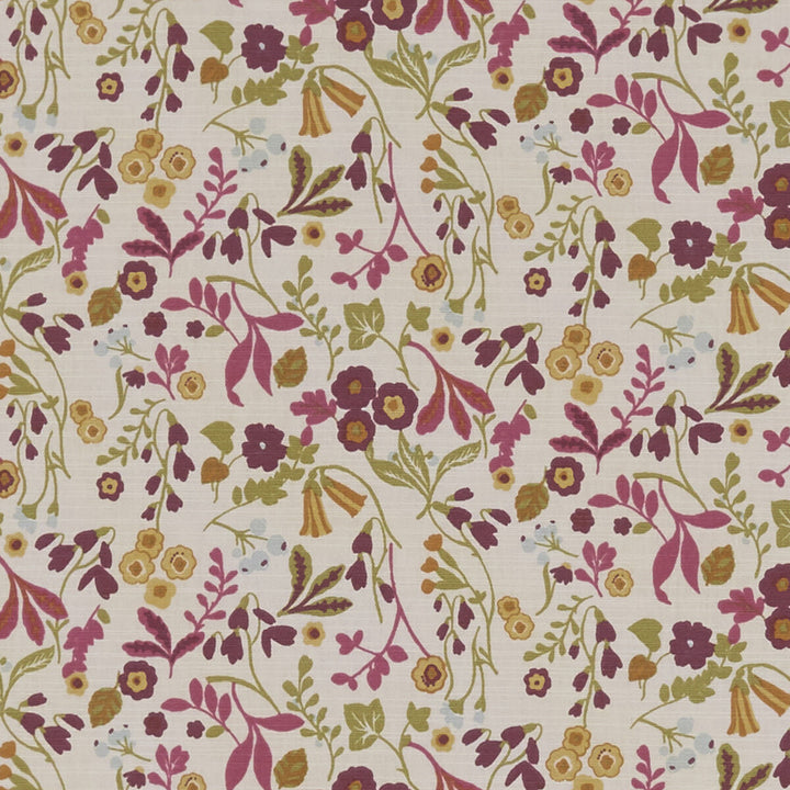 Ashbee Plum by Clarke And Clarke Fabric CLARKE & CLARKE SHERWOOD COTTON - 100% Turkey MEDIUM Horizontal: and Vertical: 54 - Fabric Carolina -