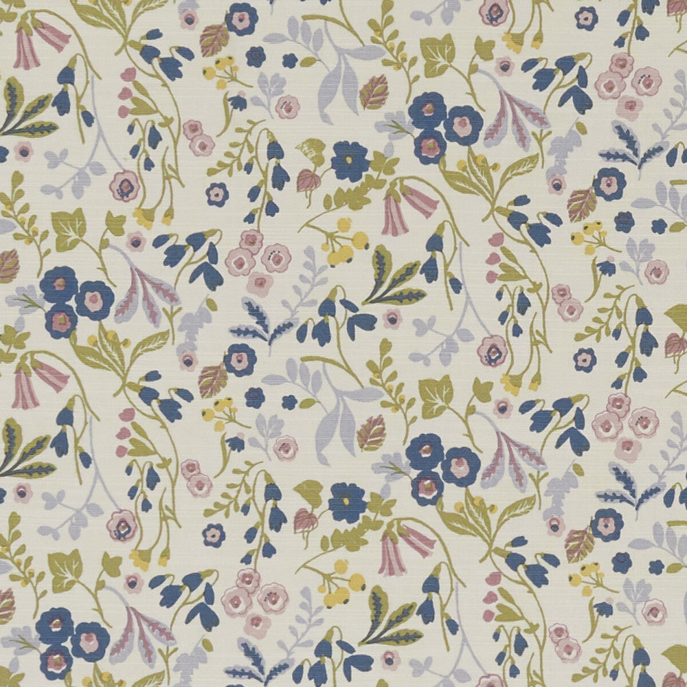Ashbee Teal/Blush by Clarke And Clarke Fabric CLARKE & CLARKE SHERWOOD COTTON - 100% Turkey MEDIUM Horizontal: - and Vertical: - 54 - Fabric Carolina -