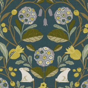 Forester Forest/Chartreuse by Clarke And Clarke Fabric