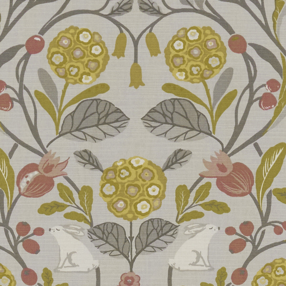 Forester Ochre by Clarke And Clarke Fabric CLARKE & CLARKE SHERWOOD COTTON - 100% Turkey MEDIUM Horizontal: 18 and Vertical: 16.1 54 - Fabric Carolina -
