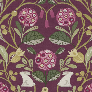 Forester Plum by Clarke And Clarke Fabric