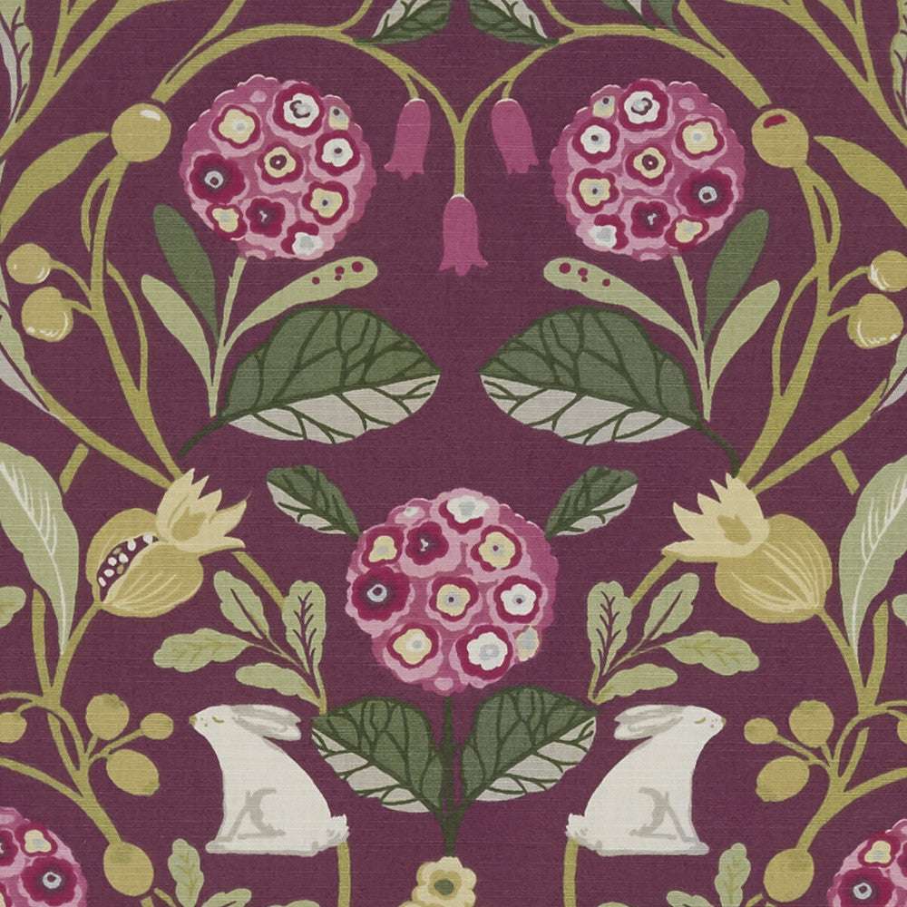Forester Plum by Clarke And Clarke Fabric Clarke And Clarke Fabric Forester PlumFabric CLARKE & CLARKE SHERWOOD COTTON - 100% Turkey </p><p>Repeat: H: 18, V: 16.1 54 - Fabric Carolina -