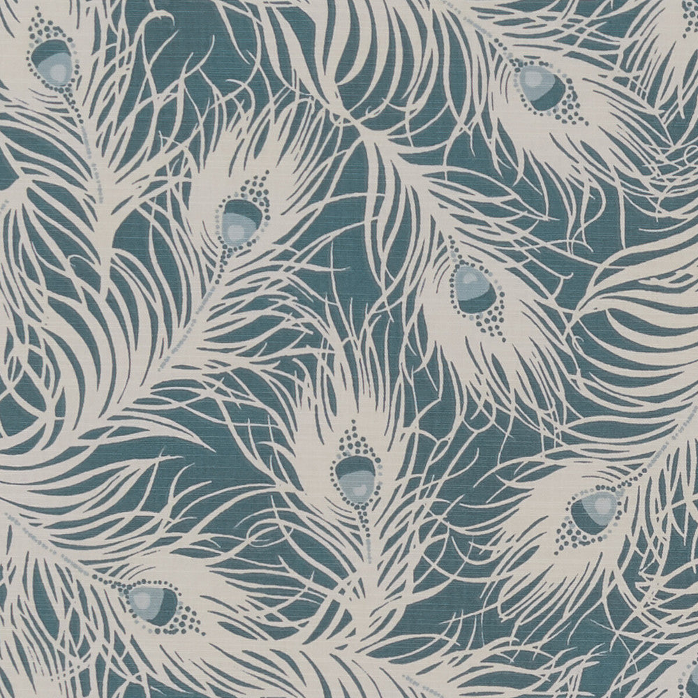 Harper Teal by Clarke And Clarke Fabric CLARKE & CLARKE SHERWOOD COTTON - 100% Turkey MEDIUM Horizontal: - and Vertical: - 54 - Fabric Carolina -