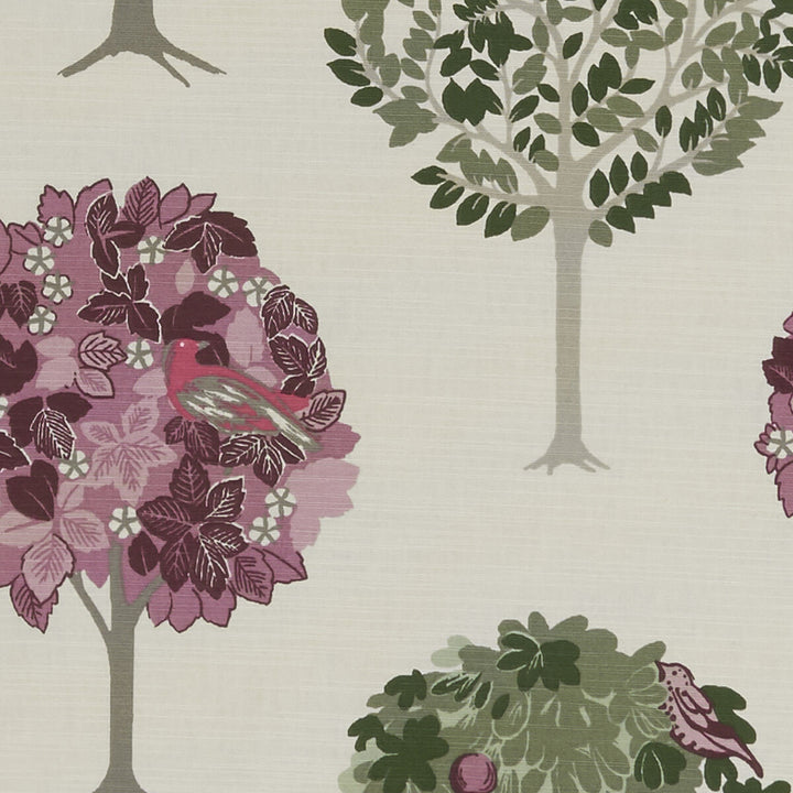 Sherwood Plum by Clarke And Clarke Fabric CLARKE & CLARKE SHERWOOD COTTON - 100% Turkey MEDIUM Horizontal: - and Vertical: - 54 - Fabric Carolina -