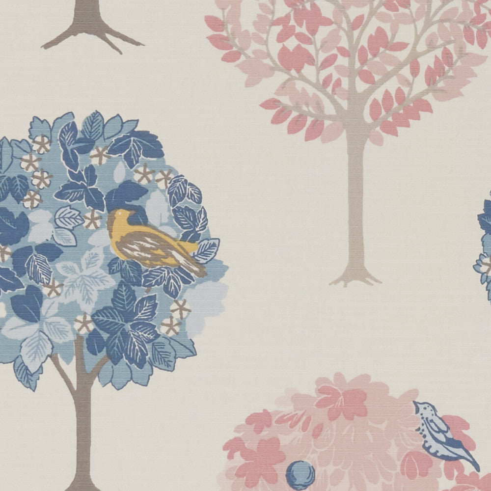 Sherwood Teal/Blush by Clarke And Clarke Fabric CLARKE & CLARKE SHERWOOD COTTON - 100% Turkey MEDIUM Horizontal: - and Vertical: - 54 - Fabric Carolina -