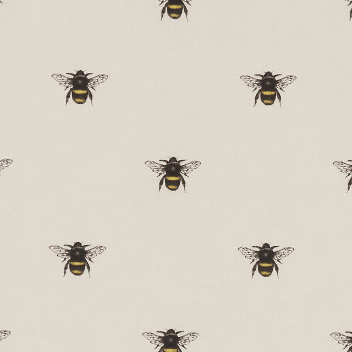 Abeja Ivory by Clarke And Clarke Fabric CLARKE & CLARKE EDEN COTTON - 90%;LINEN - 10% Spain MEDIUM Horizontal: 6.75 and Vertical: 6.375 54.375 - Fabric Carolina -