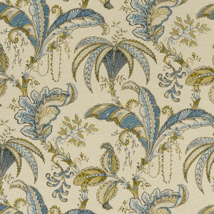 Ophelia Teal/Spice by Clarke And Clarke Fabric
