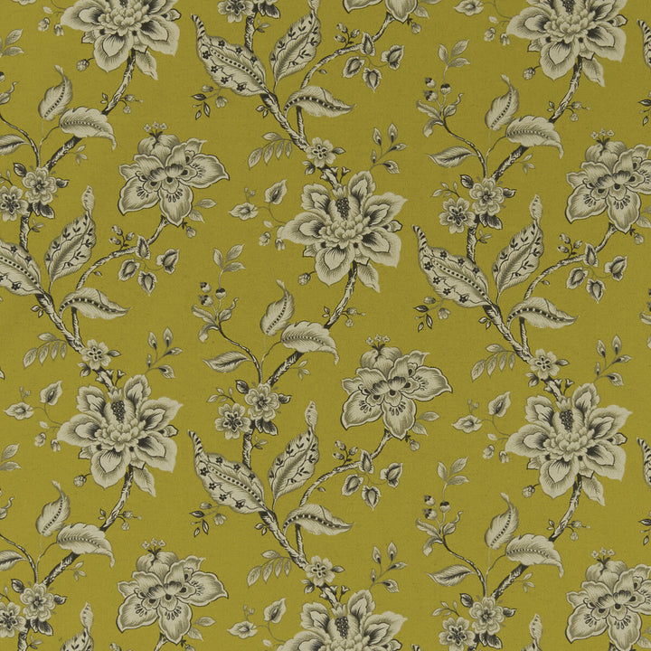 Palampore Chartreuse by Clarke And Clarke Fabric CLARKE & CLARKE EDEN COTTON - 90%;LINEN - 10% Spain MEDIUM Horizontal: 17.75 and Vertical: 16.625 54.375 - Fabric Carolina -