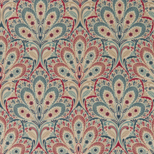 Persia Denim/Raspberry by Clarke And Clarke Fabric