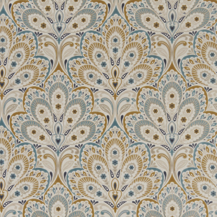 Persia Teal/Spice by Clarke And Clarke Fabric Clarke And Clarke Fabric Persia Teal/SpiceFabric CLARKE & CLARKE EDEN COTTON - 90%;LINEN - 10% Spain </p><p>Repeat: H: 13.375, V: 13.5 54.375 - Fabric Carolina -