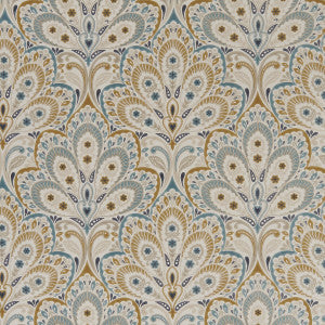 Persia Teal/Spice by Clarke And Clarke Fabric