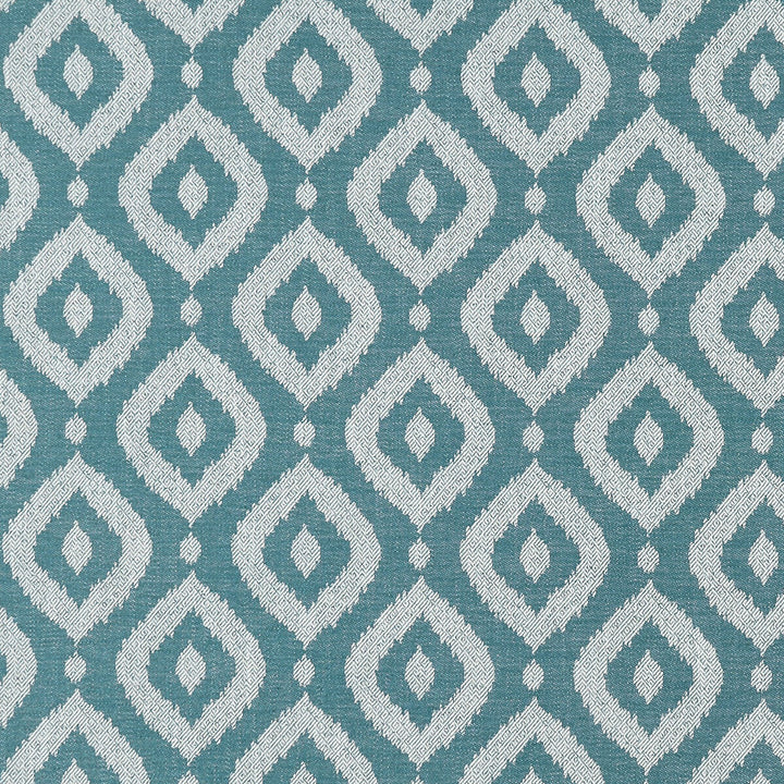 Soraya Teal by Clarke And Clarke Fabric CLARKE & CLARKE PRINCE OF PERSIA POLYESTER - 64%;VISCOSE - 25%;LINEN - 11% India HEAVY Horizontal: 6.938 and Vertical: 7.125 55.625 - Fabric Carolina -