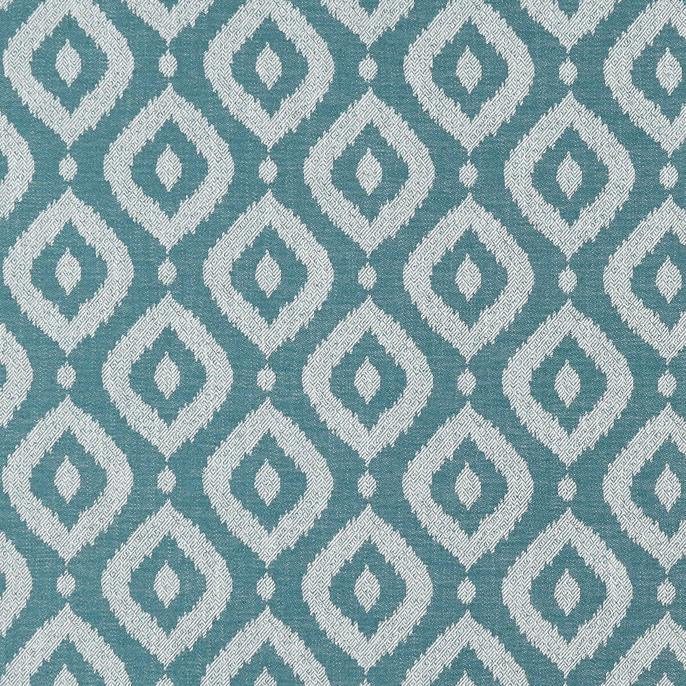 Soraya Teal by Clarke And Clarke Designer Fabric CLARKE & CLARKE PRINCE OF PERSIA POLYESTER - 64%;VISCOSE - 25%;LINEN - 11% India HEAVY Horizontal: 6.938 and Vertical: 7.125 55.625 - Swanky Fabrics -