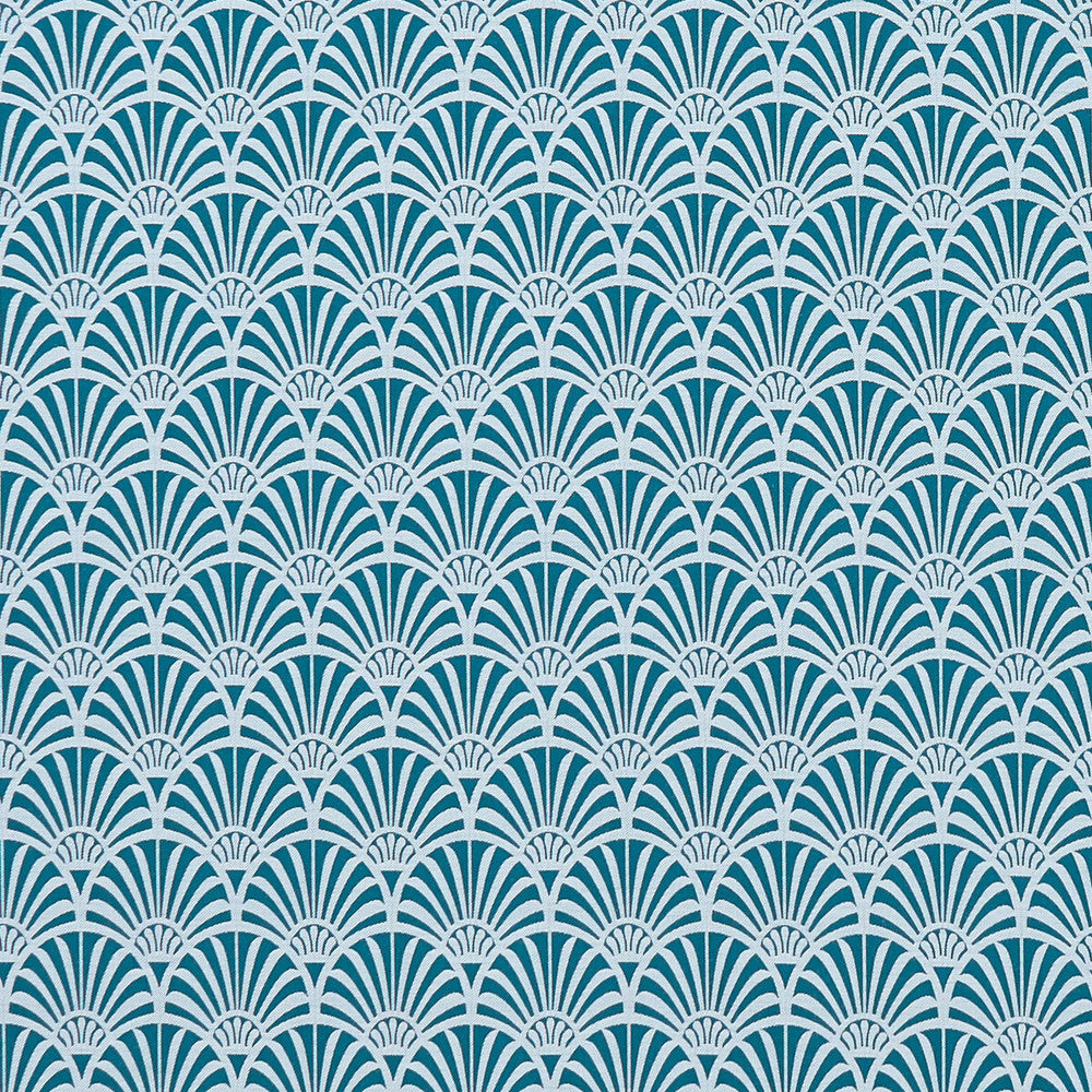 Zellige Teal by Clarke And Clarke Designer Fabric CLARKE & CLARKE PRINCE OF PERSIA POLYESTER - 35%;VISCOSE - 34%;COTTON - 31% India Horizontal: 3.75 and Vertical: 3.625 55.625 - Swanky Fabrics -