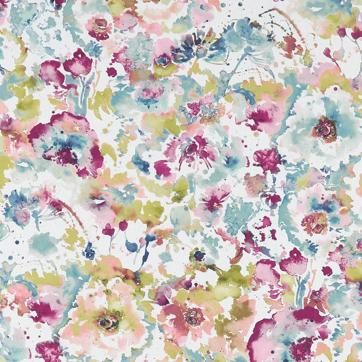 Florrie Sorbet by Clarke And Clarke Designer Fabric CLARKE & CLARKE PALMERO COTTON - 100% Spain MEDIUM Horizontal: 27 and Vertical: 24.875 54 - Swanky Fabrics -