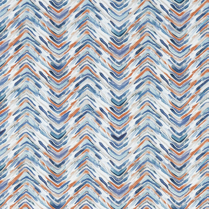 Medley Teal/Spice by Clarke And Clarke Fabric CLARKE & CLARKE PALMERO COTTON - 100% Spain MEDIUM Horizontal: 13.625 and Vertical: 15.75 54 - Fabric Carolina -