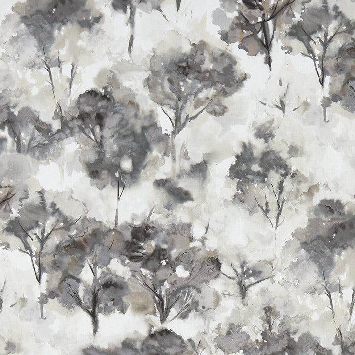 Sagano Charcoal by Clarke And Clarke Fabric CLARKE & CLARKE PALMERO COTTON - 100% Spain MEDIUM Horizontal: 18 and Vertical: 27.25 54 - Fabric Carolina -
