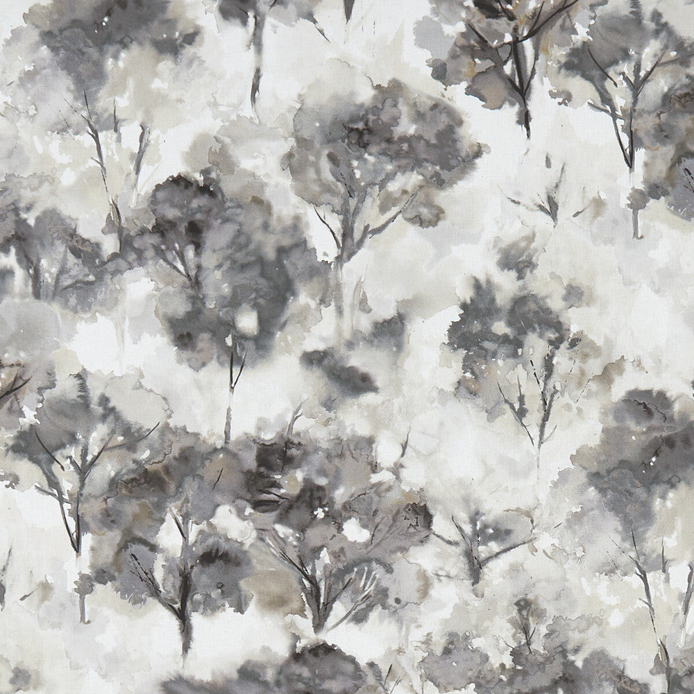 Sagano Charcoal by Clarke And Clarke Fabric CLARKE & CLARKE PALMERO COTTON - 100% Spain MEDIUM Horizontal: 18 and Vertical: 27.25 54 - Fabric Carolina -