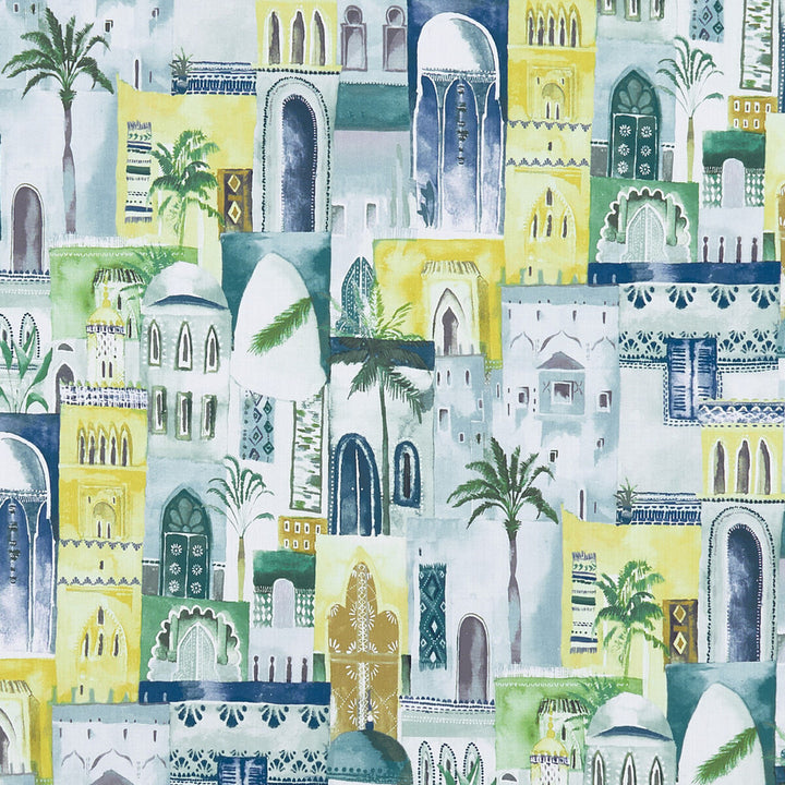 Marrakech Mineral by Clarke And Clarke Fabric CLARKE & CLARKE PRINCE OF PERSIA COTTON - 100% India HEAVY Horizontal: 26.75 and Vertical: 24.813 53.625 - Fabric Carolina -