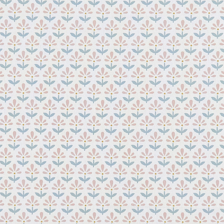 Fleur Blush/Mineral by Clarke And Clarke Fabric CLARKE & CLARKE CO-ORDINATES COTTON - 100% Turkey MEDIUM Horizontal: 1.375 and Vertical: 2.5 54 - Fabric Carolina -